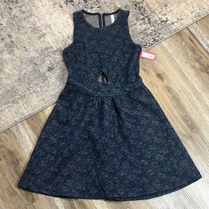 Xhilaration Navy Sleeveless Dress with Pattern 🎄